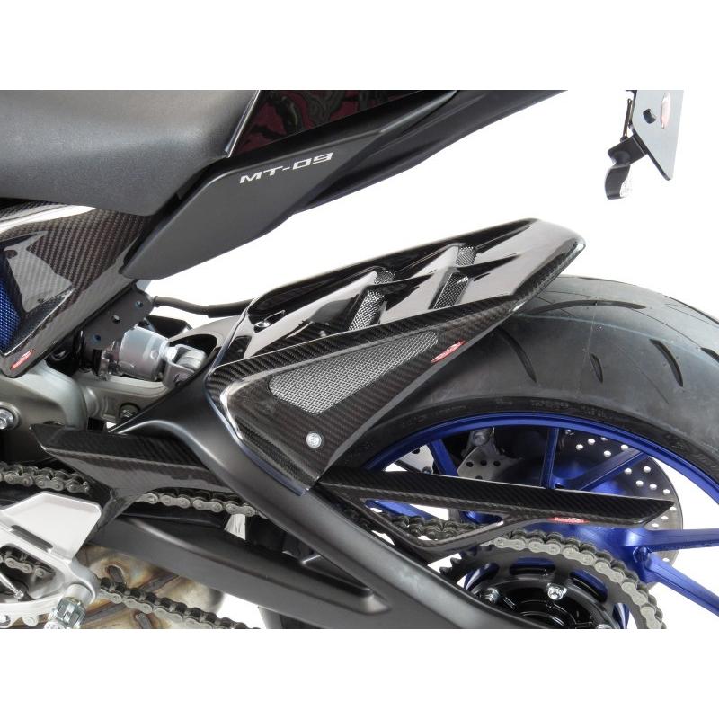 POWERBRONZE リア フェンダー カーボン/シルバー HUGGER ヤマハ MT-09