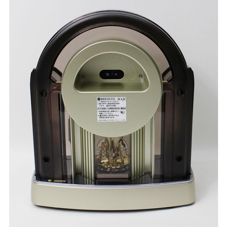 SEIKO（セイコー） メロディ付き 電波置時計 回転飾り 濃茶マーブル