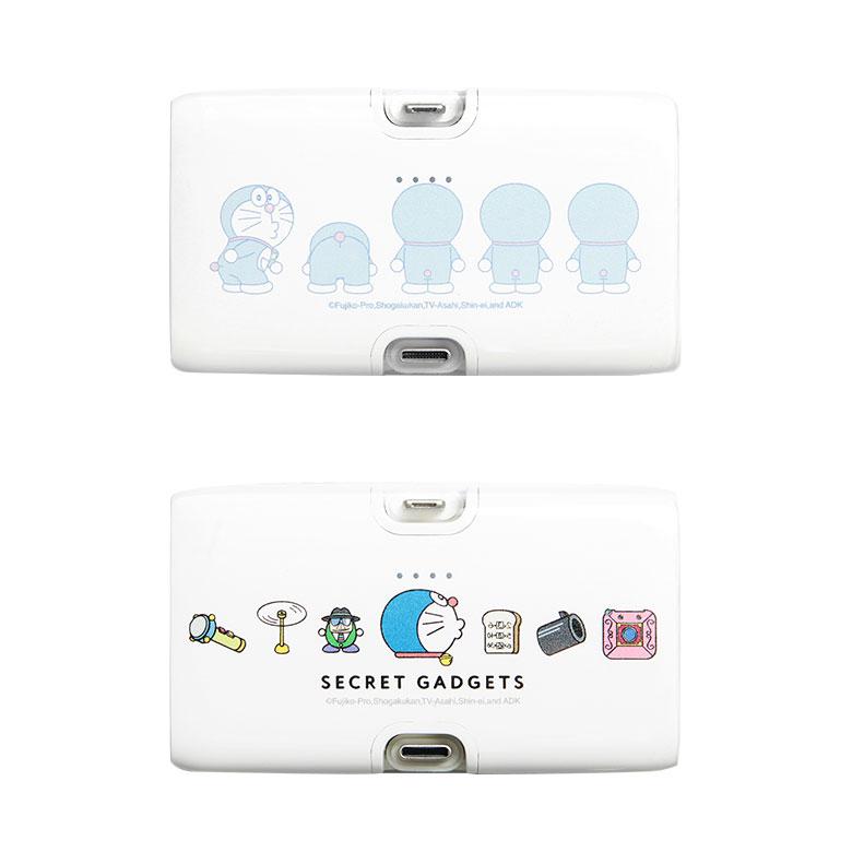 モバイルバッテリー 軽量 4000mAh ドラえもん Lightning USB Type-C