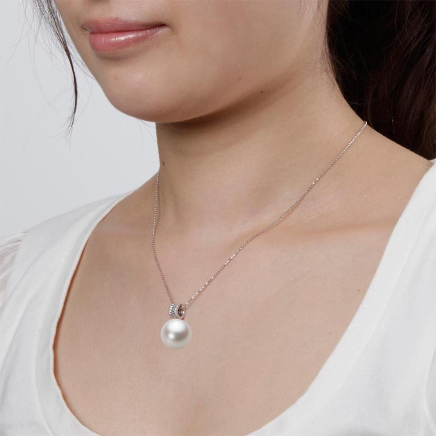 ムーンレーベル 公式] 南洋真珠 ネックレス 15mm 白蝶 真珠 ペンダント