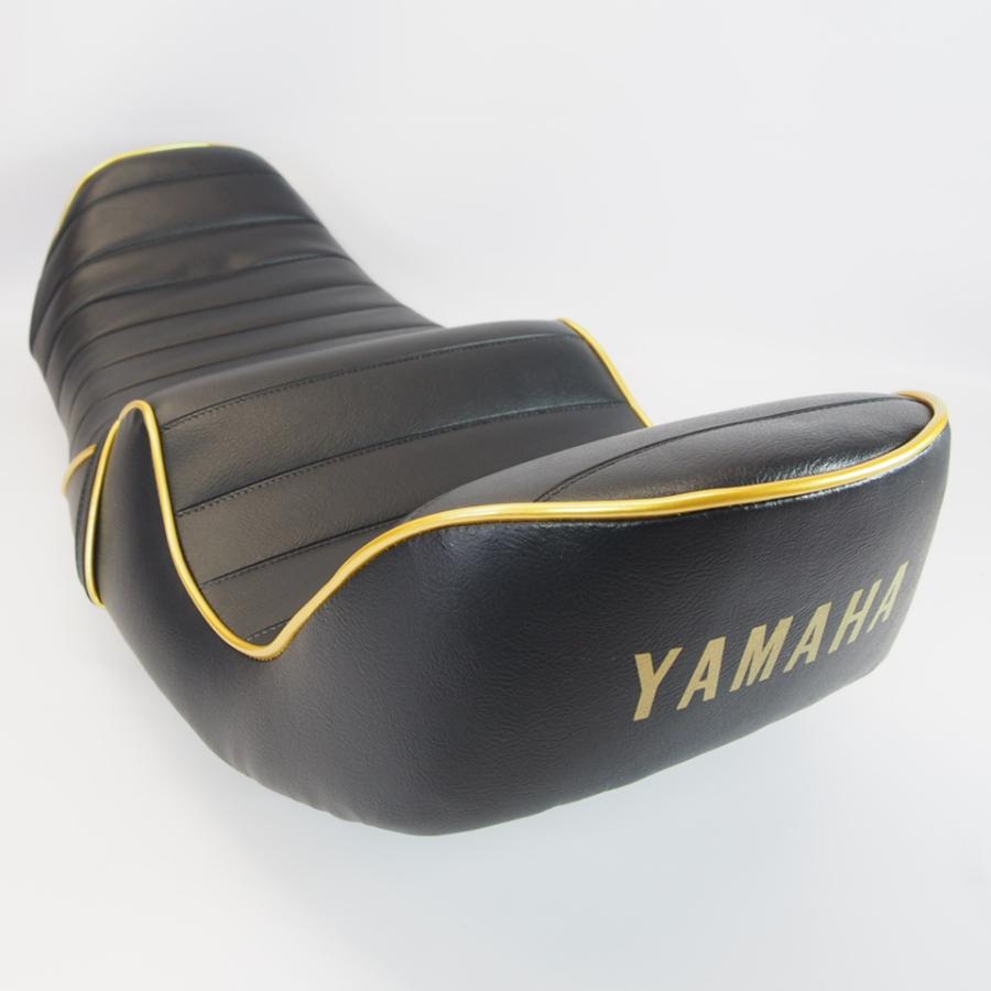 XJR400 4HM9 チョビ三段シート 黒 金パイピング 4HM 98年〜加工後未