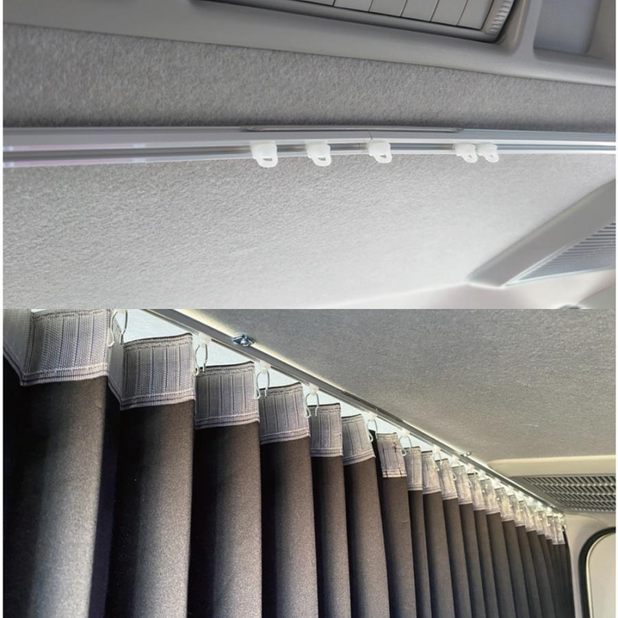 200系 ハイエース ナローボディ S-GL専用 シルバー 分割式 カーテン