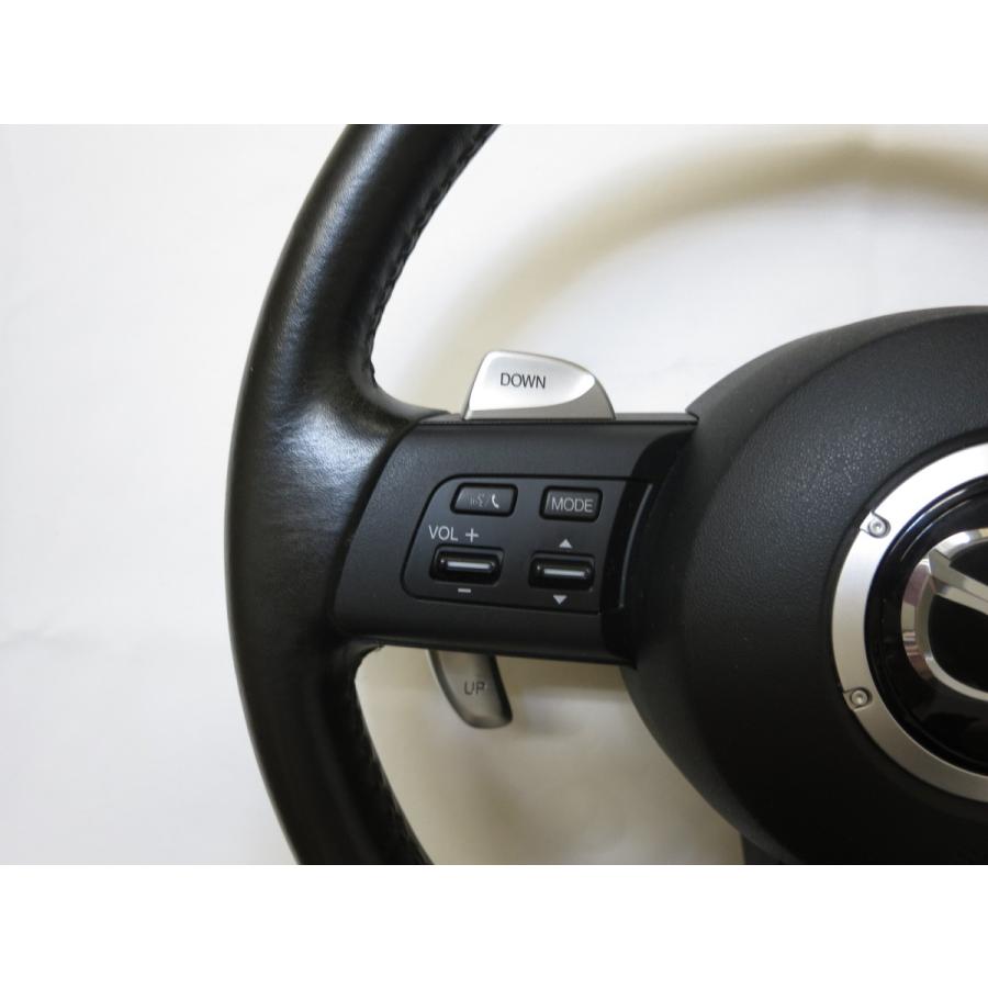 RX8 RX-8 RX―8 SE3P パドル付！ 純正 革 ステアリング ハンドル