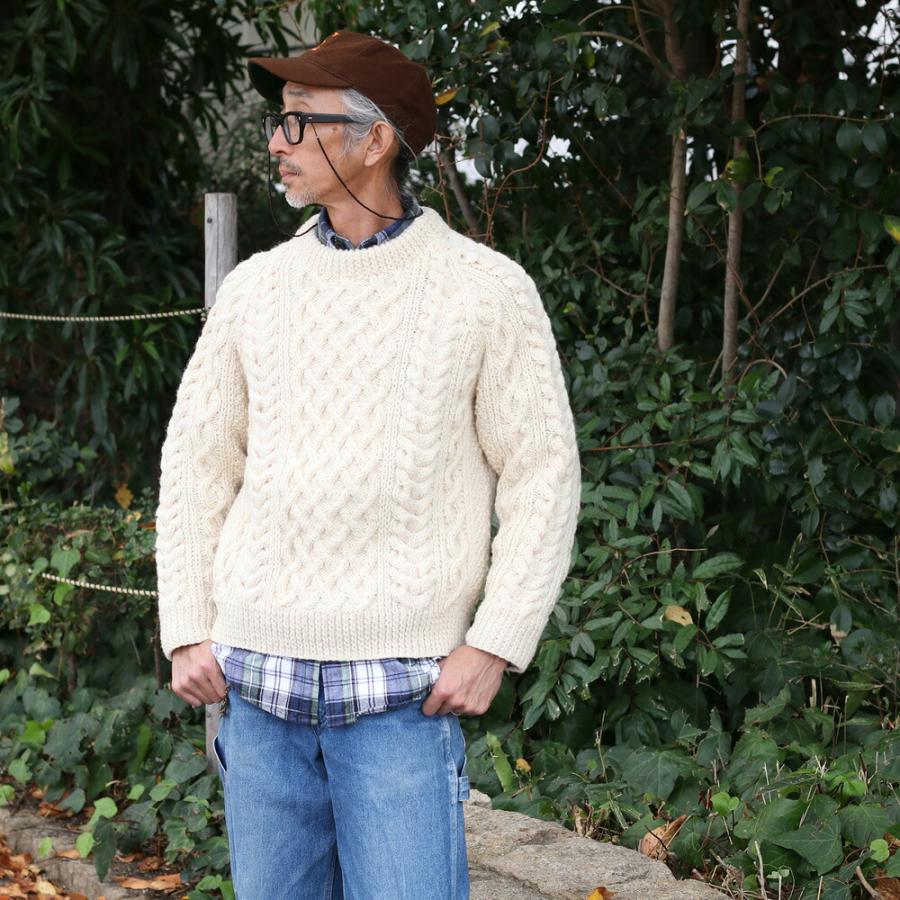 INVERALLAN（インバーアラン） 1A ハンドニット ウール クルーネック