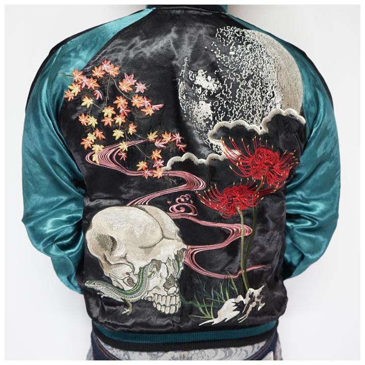 花旅楽団 ハナタビガクダン 和柄 スカジャン リバーシブル メンズ 総