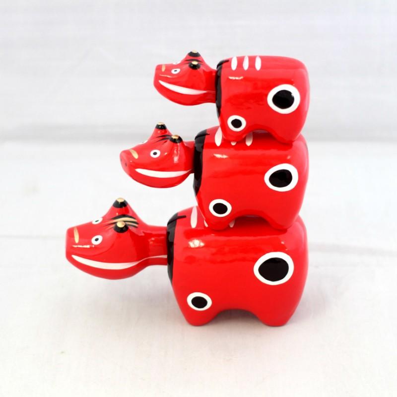 赤べこ 1号 2号 3号セット 野沢民芸 赤ベコ 民芸品 会津張り子 郷土