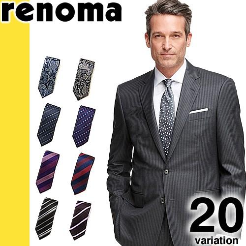 renoma（レノマ） ネクタイ ブランド シルク メンズ ストライプ レッド