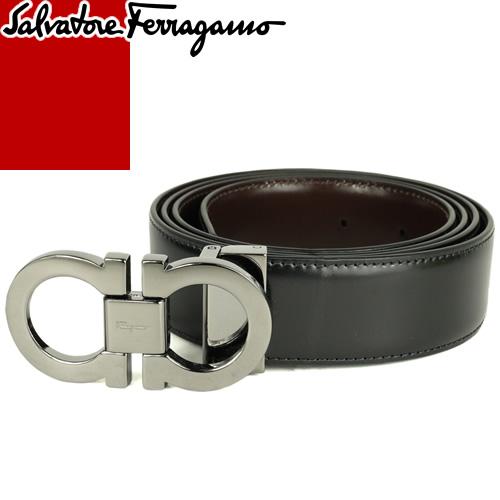 FERRAGAMO（フェラガモ） リバーシブル ガンチーニ ベルト メンズ