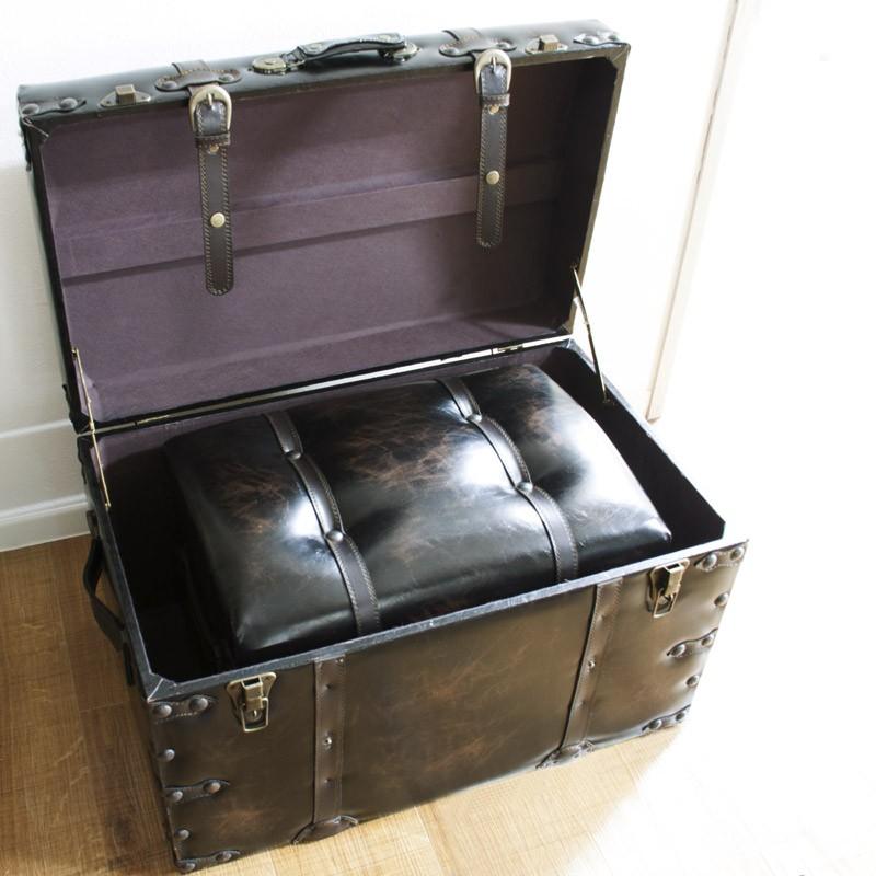 東谷 収納ボックス 2個セット フタ付き 箱 おしゃれ 合皮 レザー