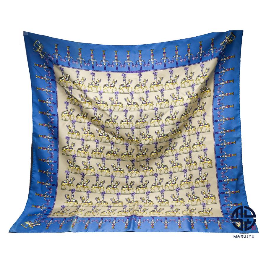 HERMES（エルメス） シルク 兵隊馬柄 LES ARTIFICIERS スカーフ カレ90