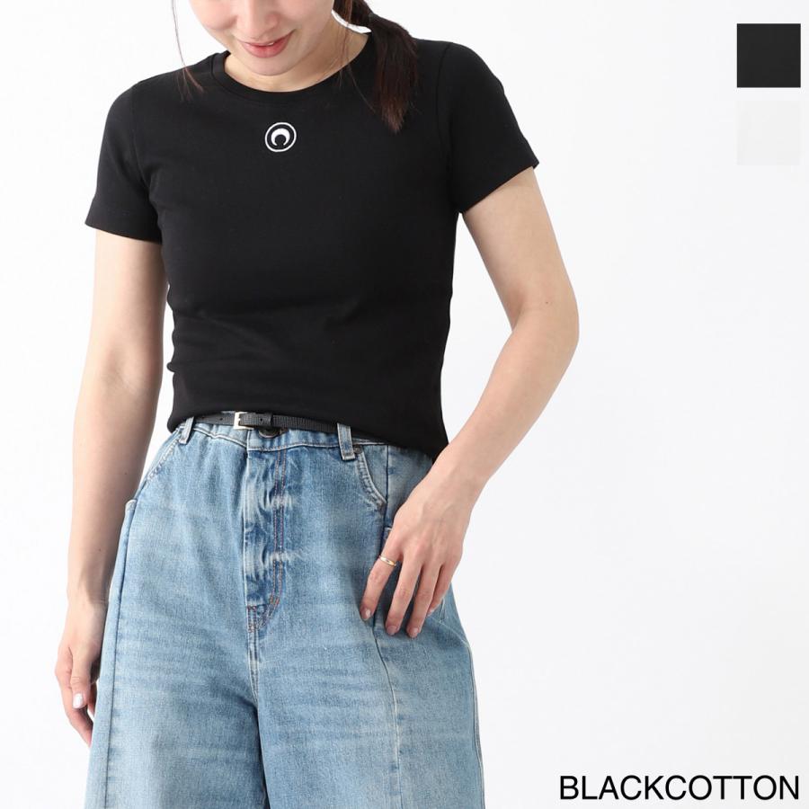 マリーン セル MARINE SERRE クルーネックTシャツ ORGANIC COTTON 1X1