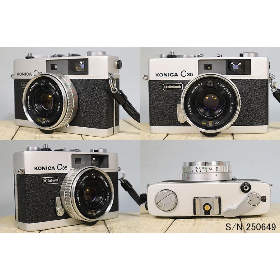 中古】【保証付 】 コニカ KONICA C35 Flashmatic S/N 250649（ケース