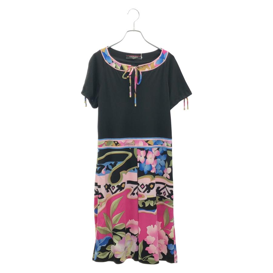 レオナールファッション ワンピース ブラウン マルチカラー ブランド