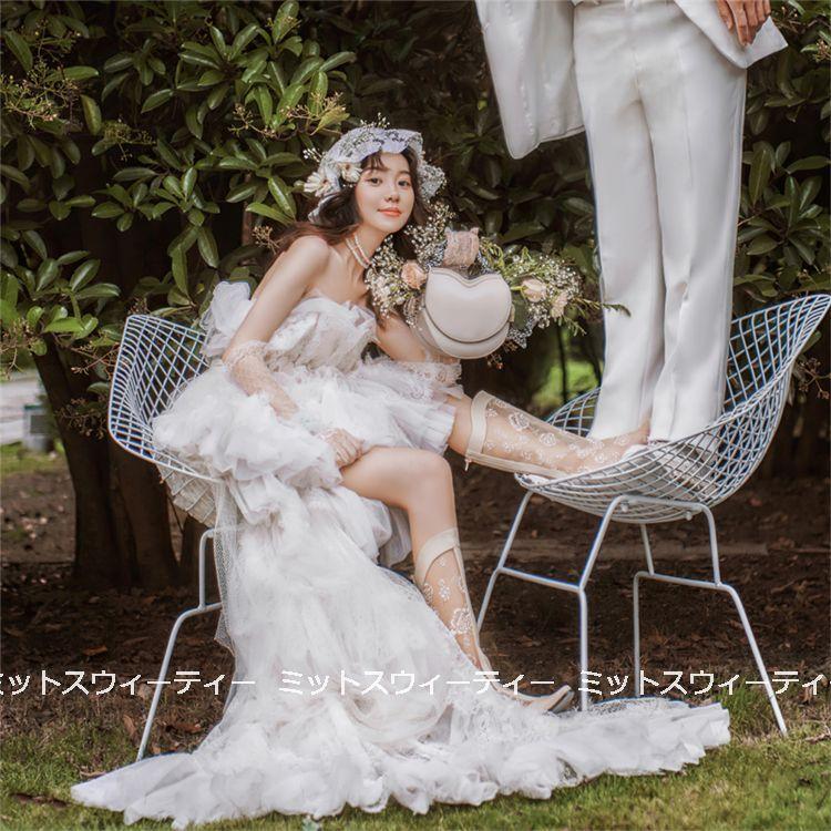 ウェディングドレス 二次会 ミニドレス トレーン リゾートドレス 結婚