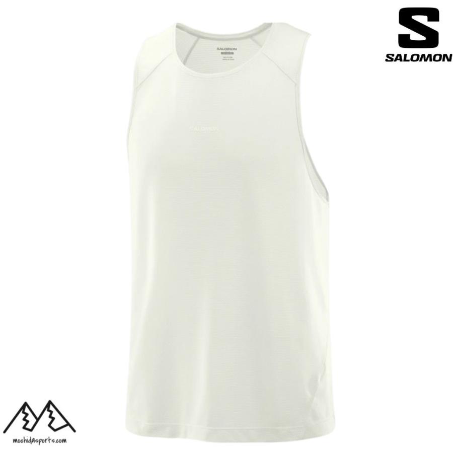 SALOMON（サロモン） ランニングタンクトップ ノースリーブ ホワイト