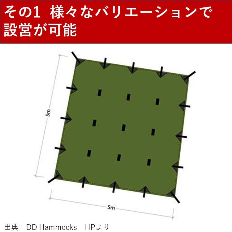DD Hammocks DDタープ DD Tarp 5 x 5 Olive Green オリーブグリーン