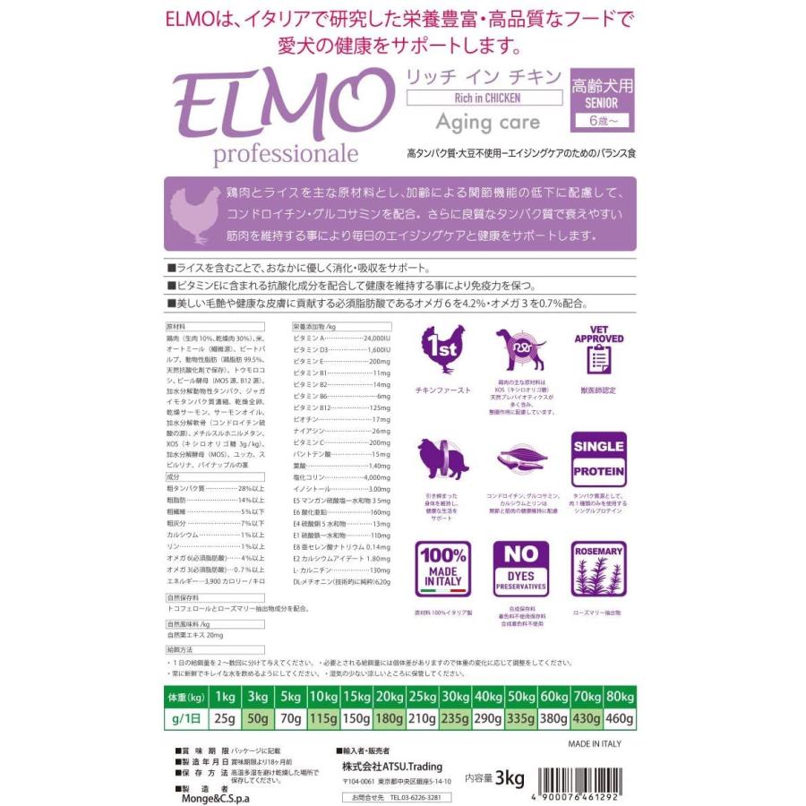 ELMO エルモ プロフェッショナーレ ドッグフード シニア リッチ イン