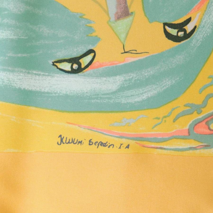 HERMES（エルメス） カレ90 三千年紀の微笑 スカーフ 箱付き シルク100