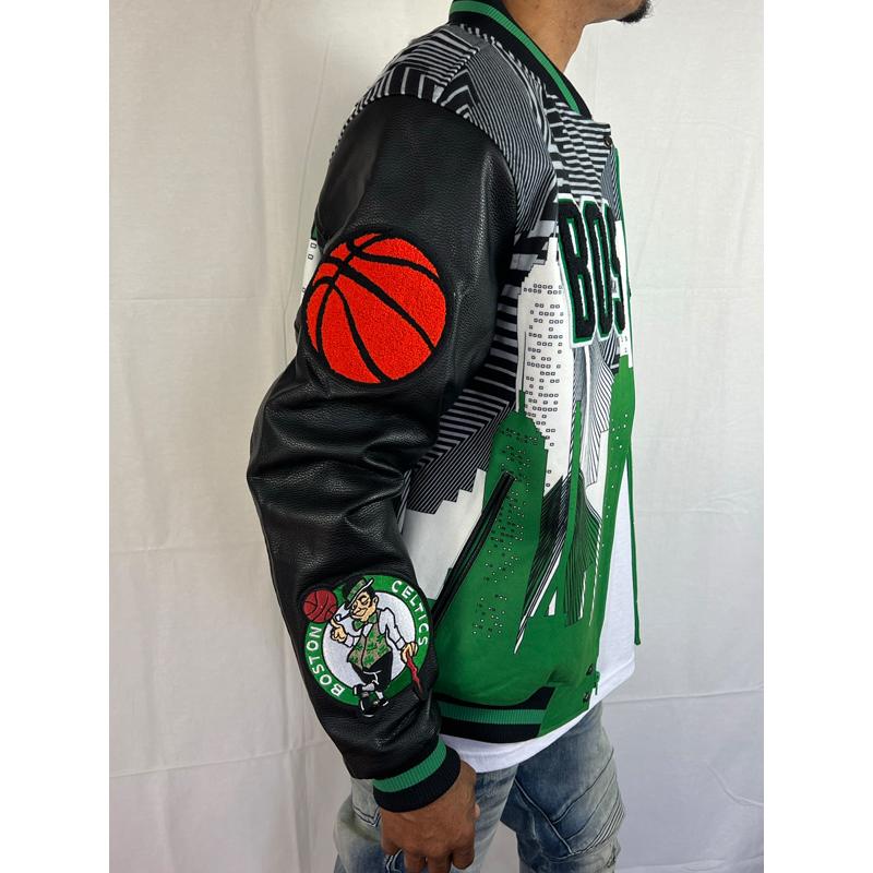 ボストン セルティクス ジャケット スタジャン CELTICS NBA 緑