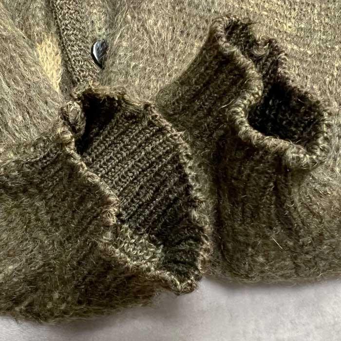 60'S PURITAN Mohair Cardigan Made in USA GREEN/M 60年代 モヘア