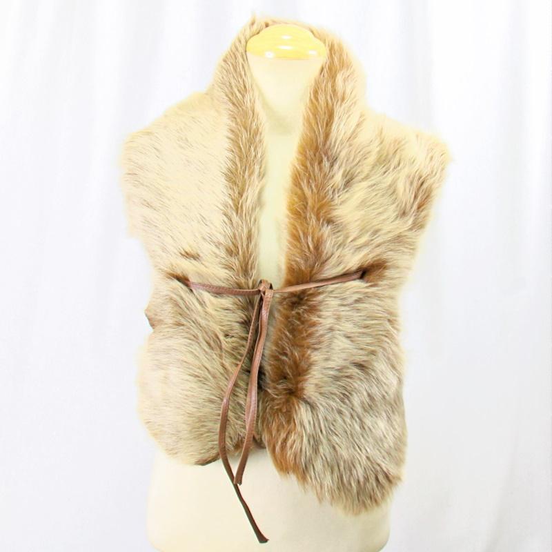 毛皮/ムートン/羊/ムートン（羊）ショール マフラー 1枚仕立て リアル