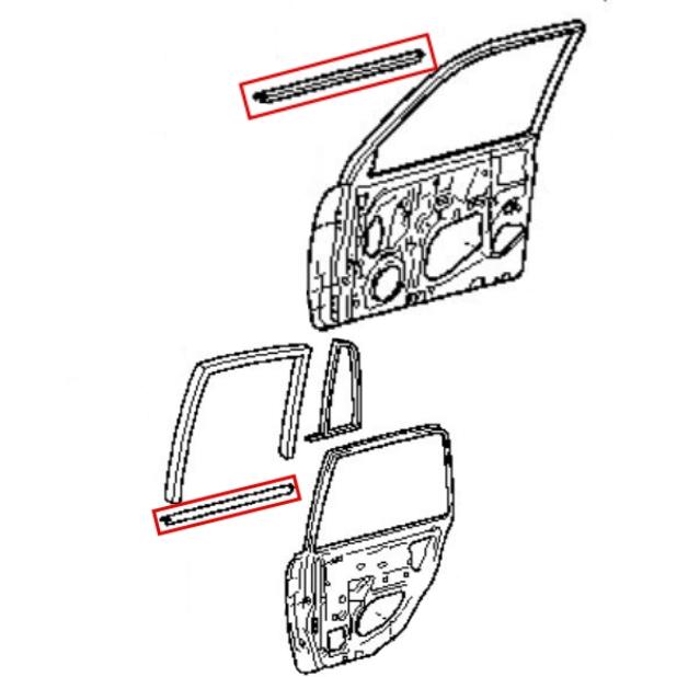 ☆ ダイハツ 純正 新品 700 ミラ ミラジーノ 5D用 ウエザストリツプ