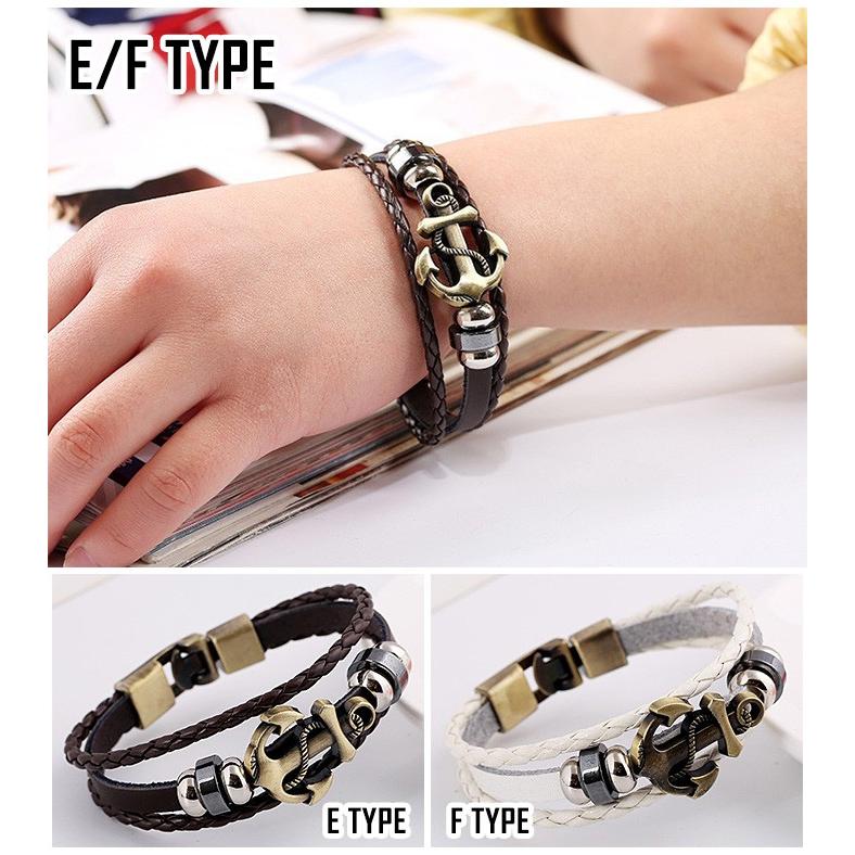 ブレスレット レザー カジュアル エスニック ブレス ミサンガ