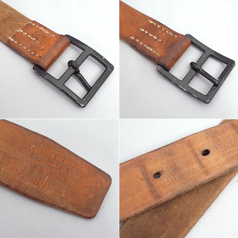 スイス軍 M52 レザーベルト ブラウン USED SB062UN 本皮 本革 実物