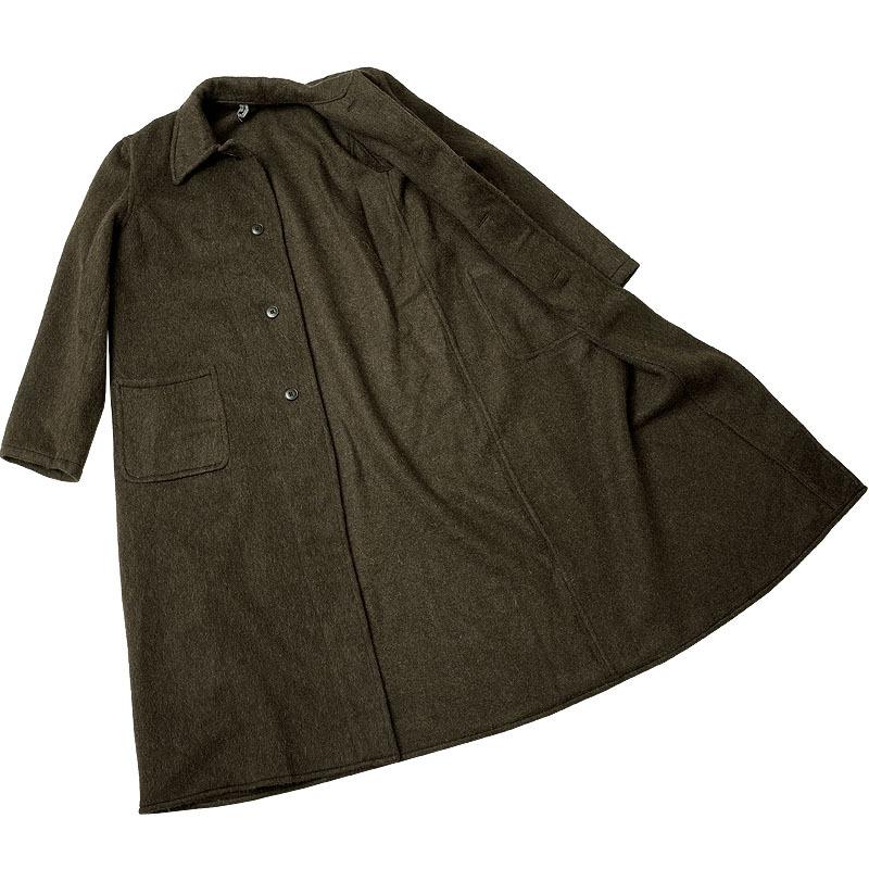 ブルガリア軍 ウールロングコート ブラウン デッドストック JC141NN
