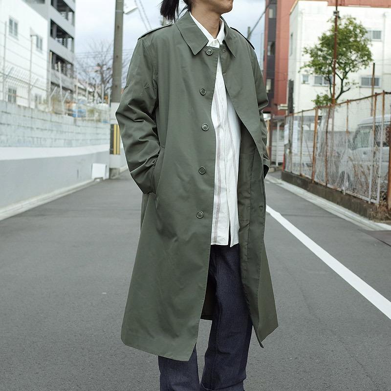 フランス軍 ステンカラーコート グレー デッドストック 大きめサイズ