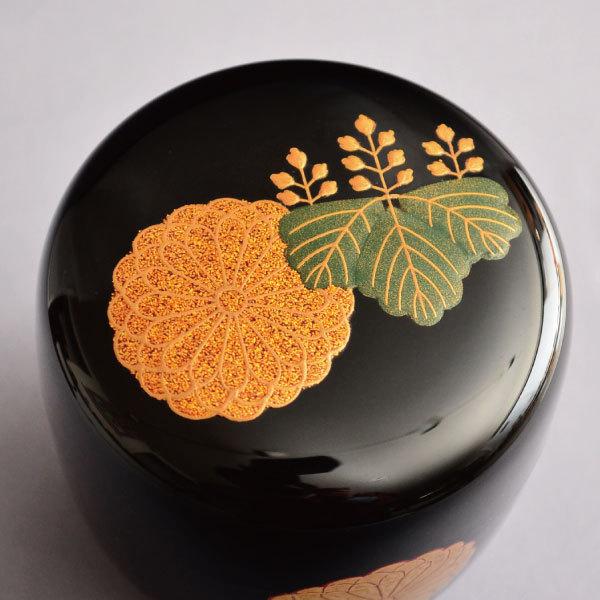 茶道具 棗 筑城筑良作 高台寺蒔絵大棗 木製・本漆塗・切合口 : 茶道具