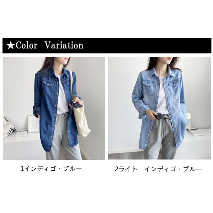 デニムシャツ ダンガリー レディース S M L XL 2XL 3XL ウエスタン