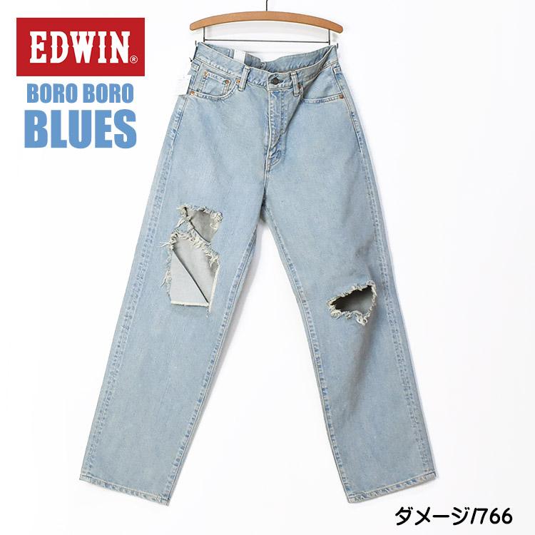 EDWIN（エドウィン） セール BOROBORO BLUES バギー デニムパンツ