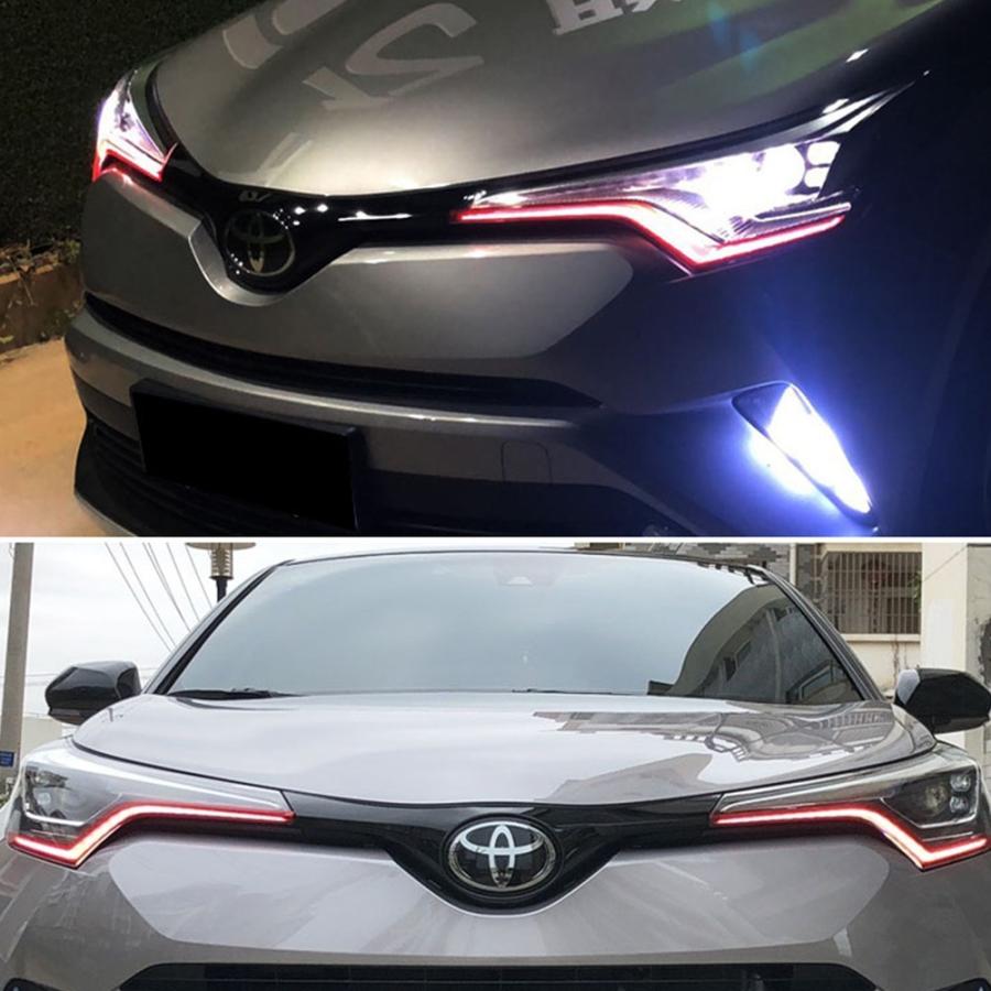 Toyota chr C-HR ヘッドライト アクセサリー 外装 色付き 青 赤 2017