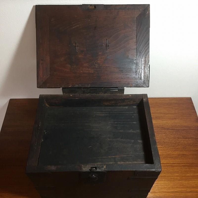 アンティーク 明治時代 欅 懸硯 船箪笥 時代箪笥 小箪笥 日本製 : SK