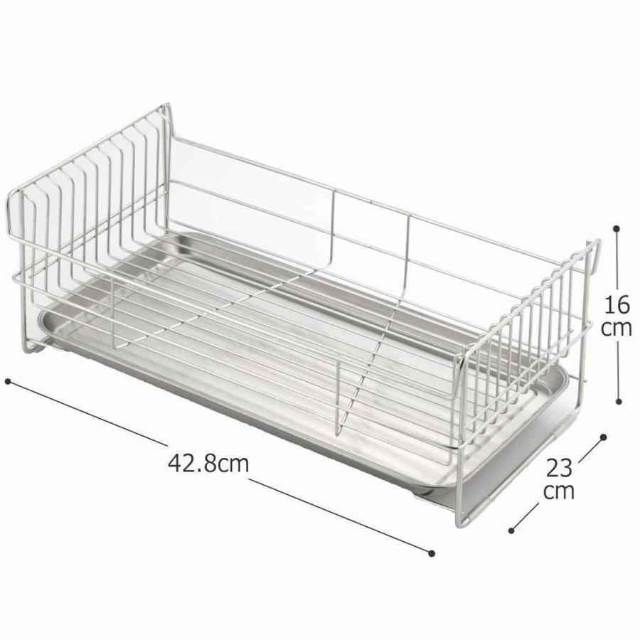 下村企販 水切りかご ワイド 日本製 シンプル 引き出しタイプ トレー