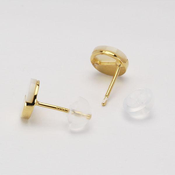 ピアス 白蝶貝ピアス 白蝶貝 シェル スタッドピアス k18 18k 18金