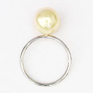 パール リング 真珠 指輪 パールリング k18 18k 18金 ホワイトゴールド