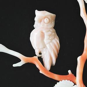 珊瑚 サンゴ コーラル さんご coral サンゴ画 貴石画 国産 工芸品 美術