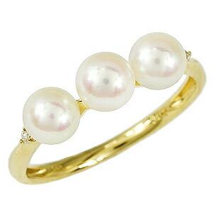 パールリング 普段使い パール リング k18 18金 レディース