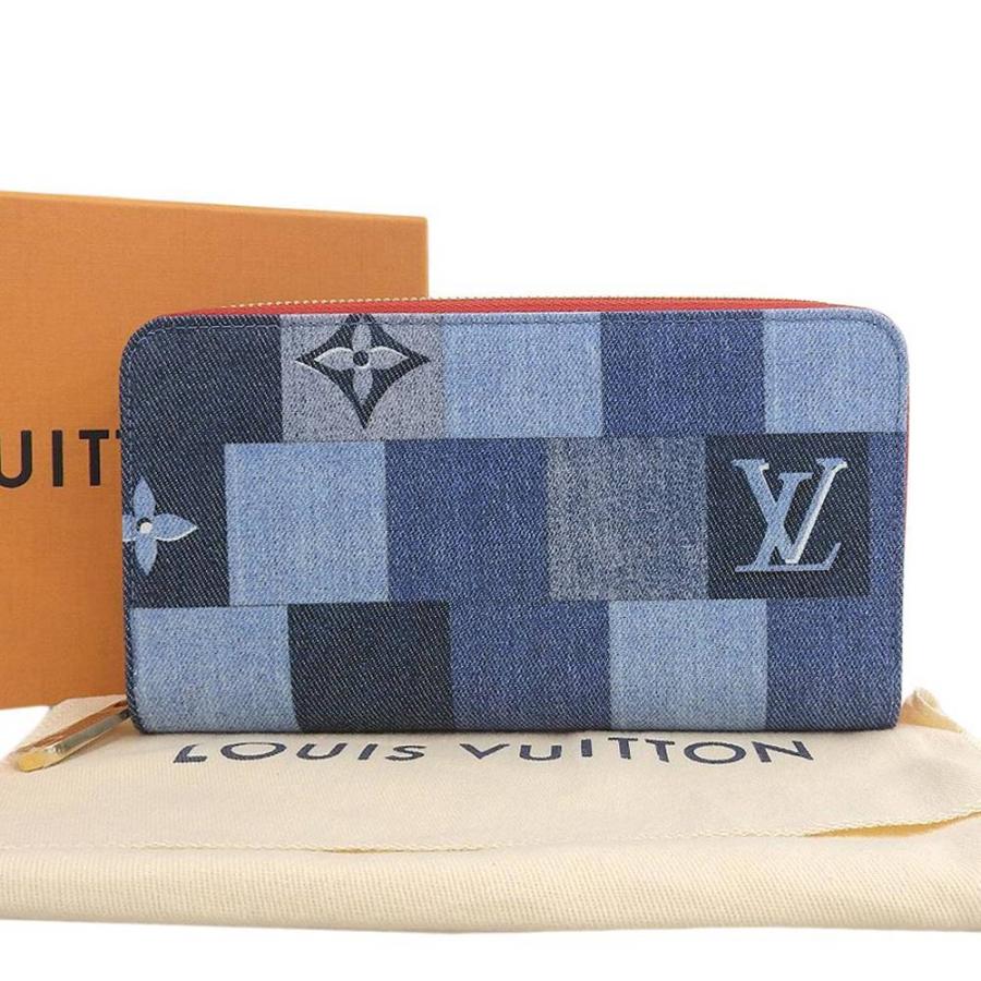 ジッピー・ウォレット ルイヴィトン LOUIS VUITTON モノグラム デニム