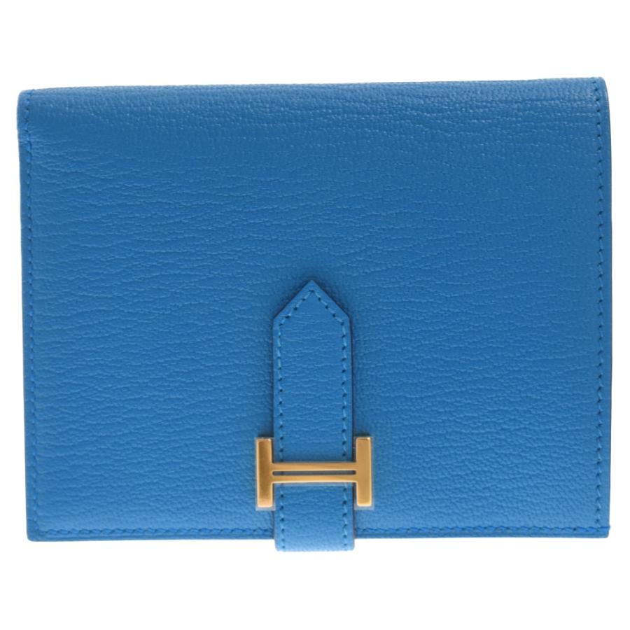 HERMES（エルメス） ベアン コンパクト 2つ折り財布 ゴールド金具 W