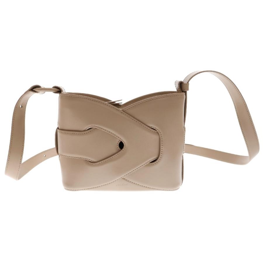 POLENE ポレーヌ Nodde スムース ショルダーバッグ ベージュ レザー