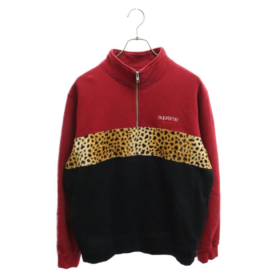 Supreme（シュプリーム） 18AW Leopard Panel Half Zip Sweatshirt