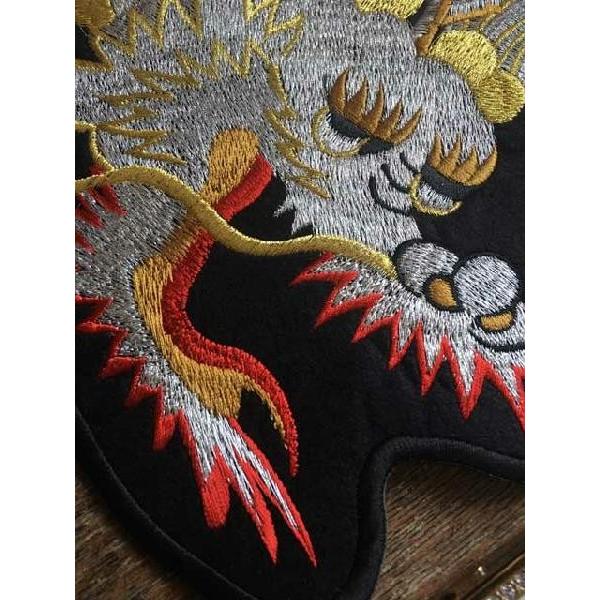 特大龍ワッペンアイロン接着付刺繍BIG和柄ドラゴンスカジャン : 刺繍