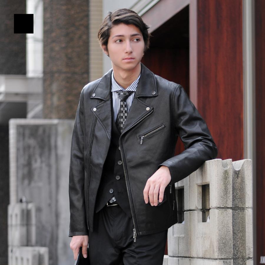 EVOLUTION（エボリューション） レザージャケット メンズ 本革 ゴート