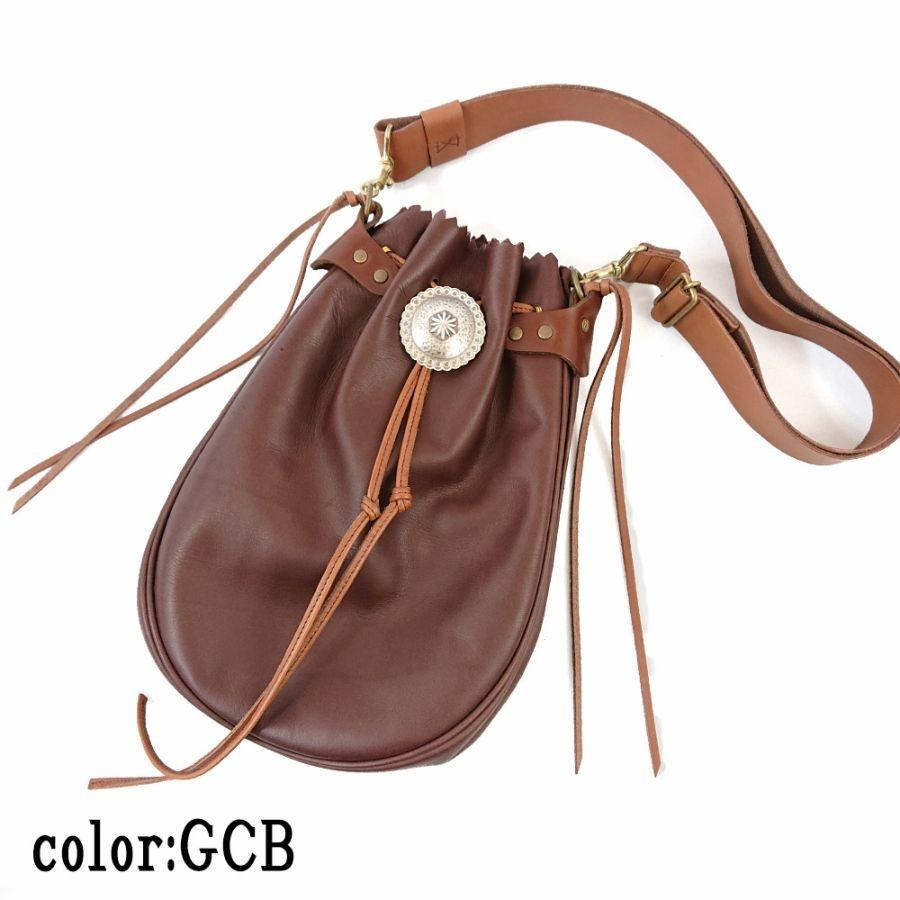 REDMOON（レッドムーン） ショルダーバッグ 巾着 グローブレザー 本革