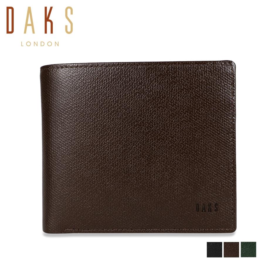 DAKS（ダックス） 二つ折り財布 メンズ WALLET ブラック ブラウン