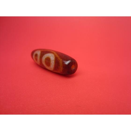 チベット高級紅龍紋天珠 二眼蔵神天珠 天然模様入り 一点物 : 天然石の