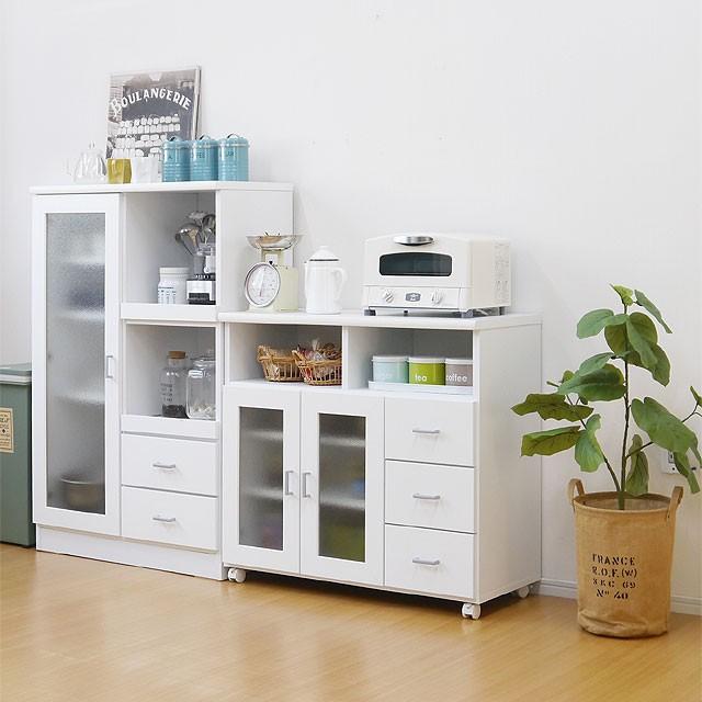 キッチンカウンター 木製 食器収納 幅90 収納 キッチン収納 カウンター